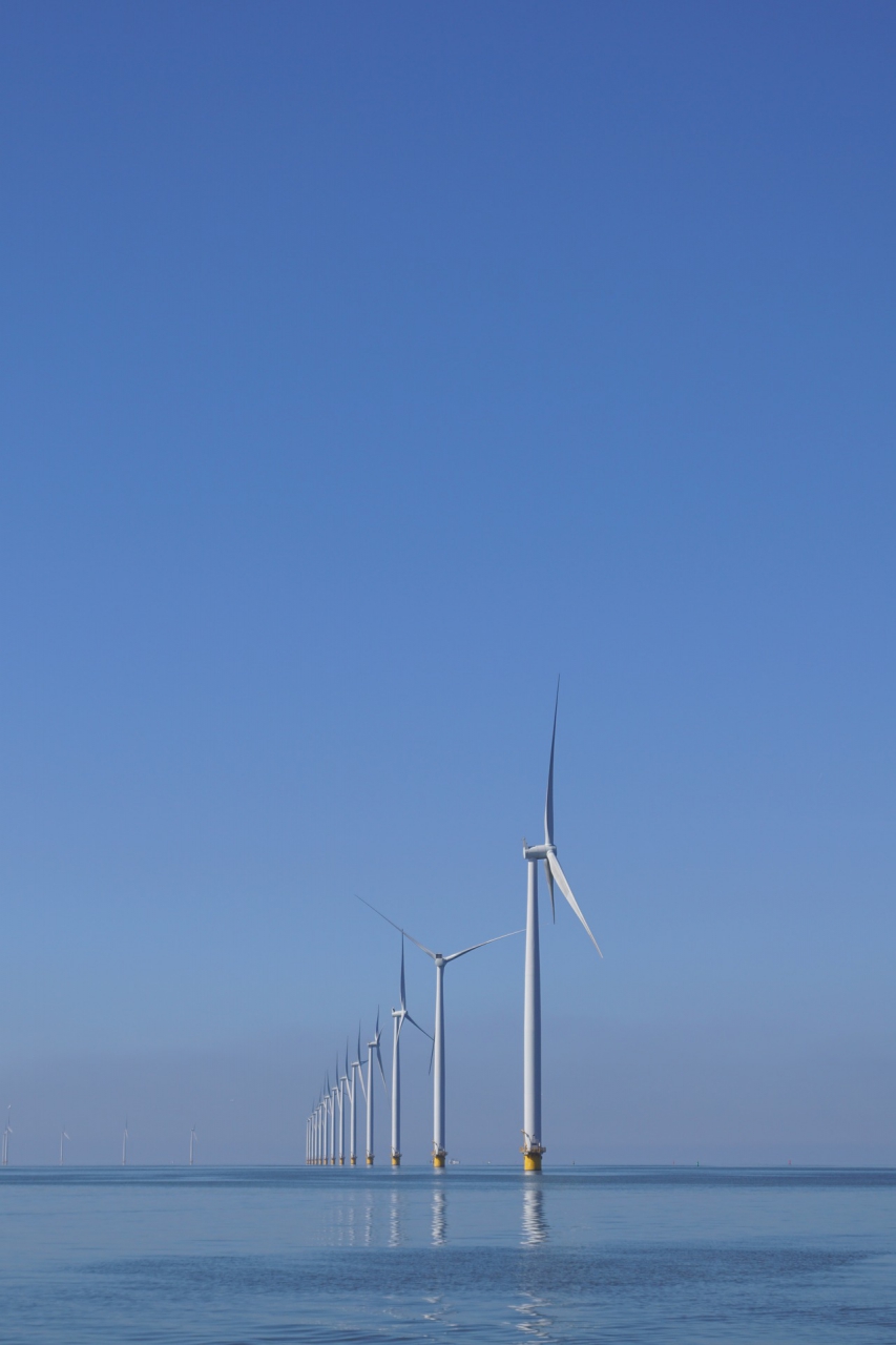 Windmühlen am IJsselmeer