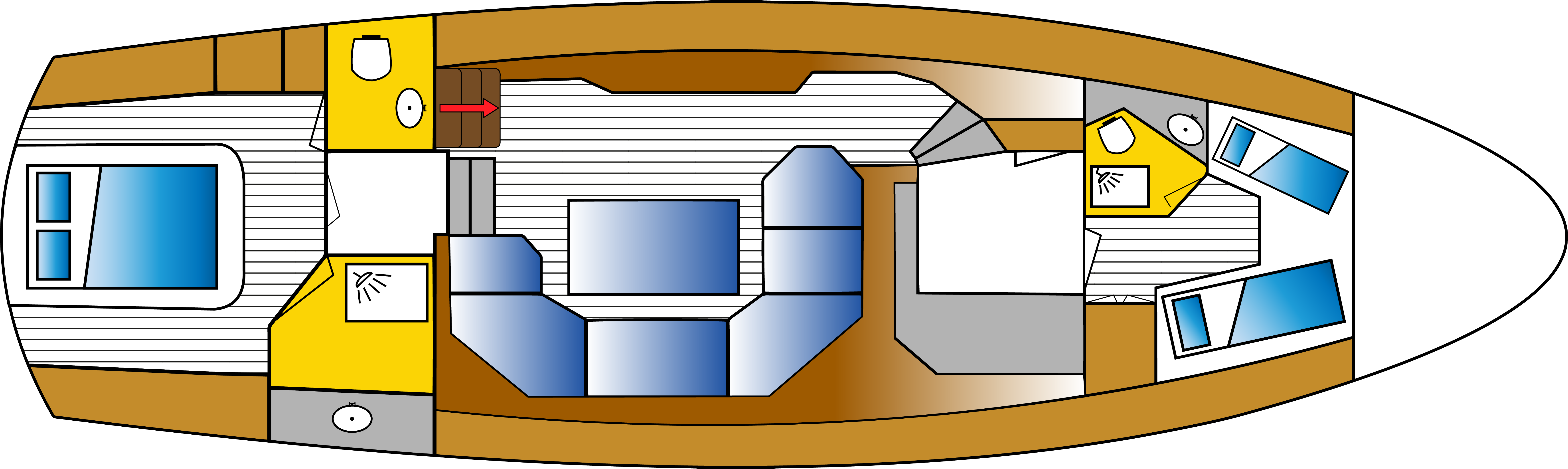 Grundriß Motoryacht Helena