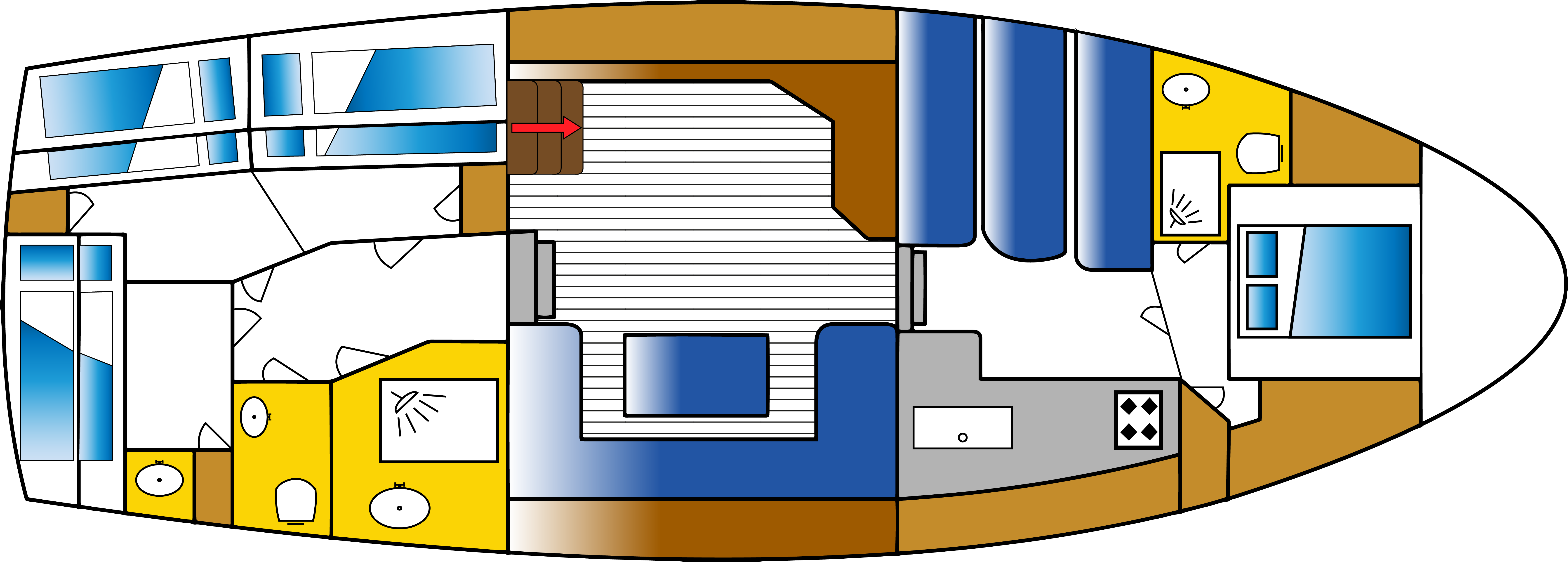 Grundriß Motoryacht Ryanne