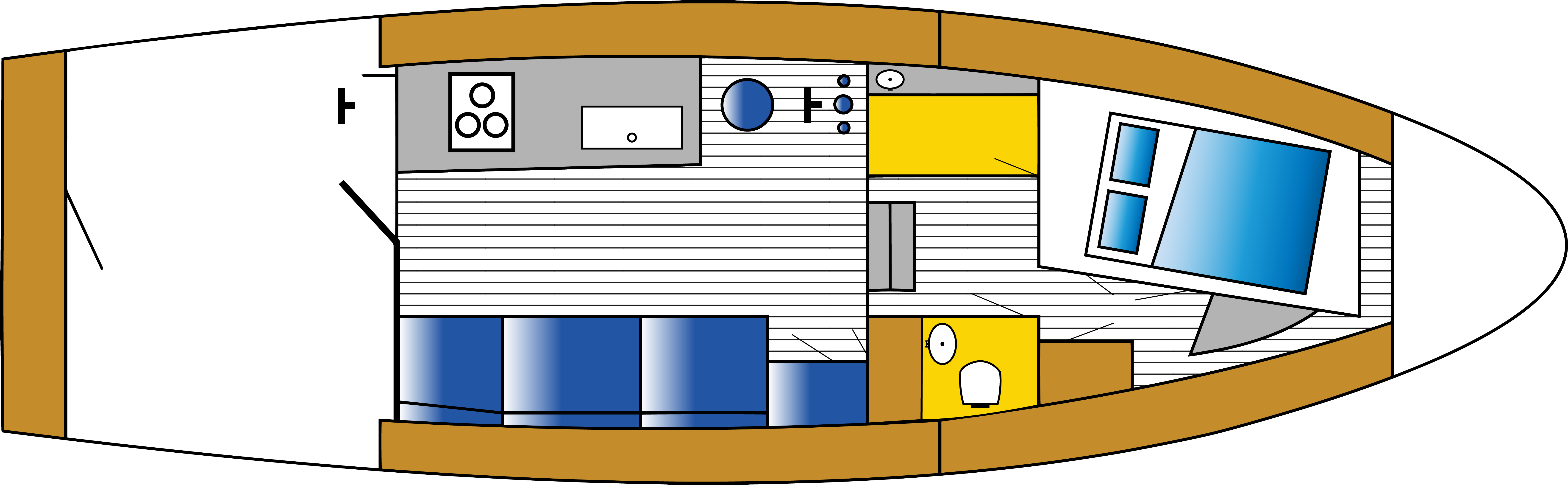 Grundriß Motoryacht Tessa